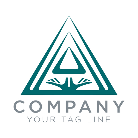 Triangular logo template symbol of spirit.のイラスト素材