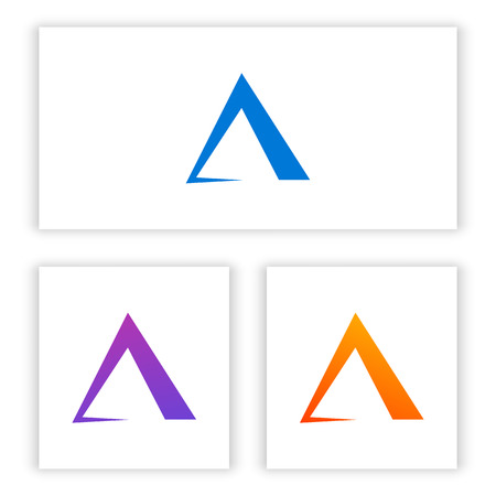 the letter A logo template is triangular for your company and business.のイラスト素材