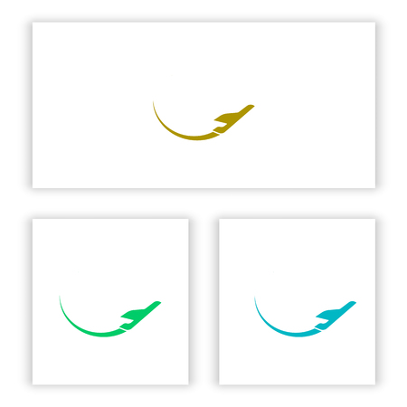 Airplane silhouette logo template for your company and business.のイラスト素材