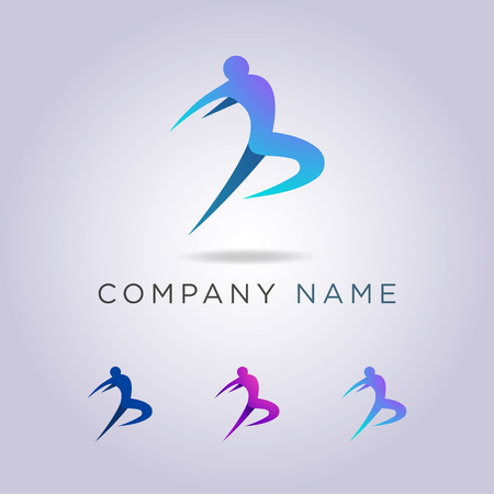 logo templates people are jumping your business and company.のイラスト素材