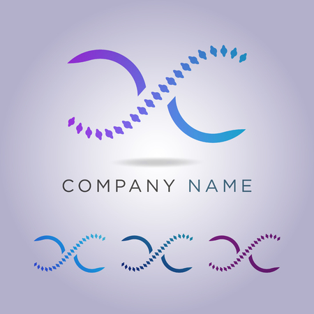 logo letter C template in the form of bone shaving for your business and company.のイラスト素材