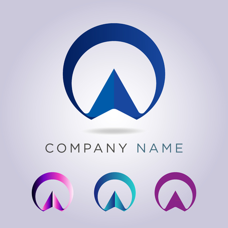 logo template circle shape and arrow for your business and company.のイラスト素材