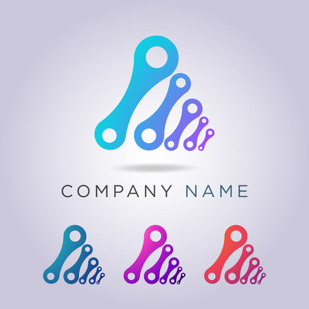 technology themed abstract logo templates for your business and company.のイラスト素材