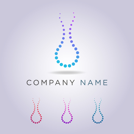 Abstract logo templates form falling water droplets for your business and company.のイラスト素材