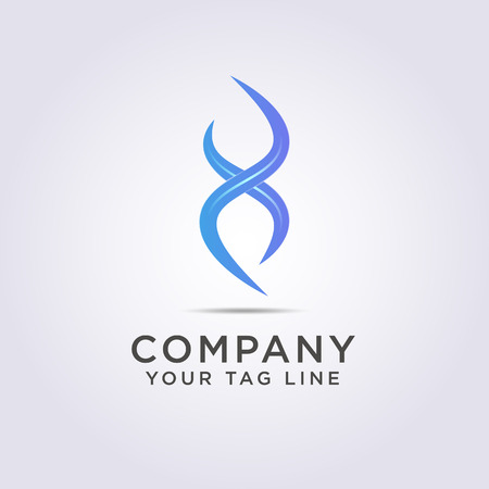 DNA logo template for your business or brand.のイラスト素材