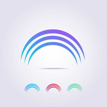 the three-piece crescent logo template that lined up for your business and brand.のイラスト素材