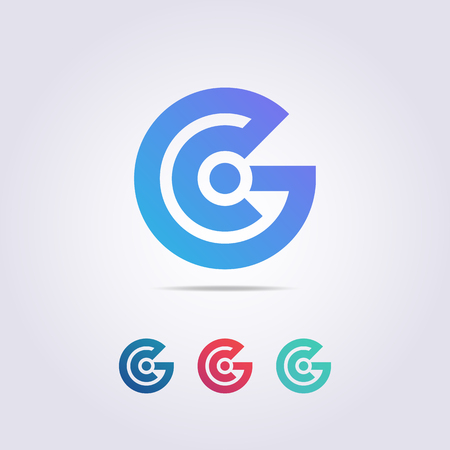 the combined logo template letters C and G, for your business and brand.のイラスト素材