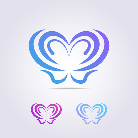 Love logo templates with unique shapes for your business and brand.のイラスト素材