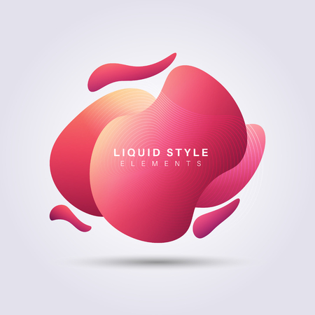 Modern abstract banner. Flat geometric liquid shapes with various colors. Modern banner template. Template for logo design, presentation leaflets.のイラスト素材