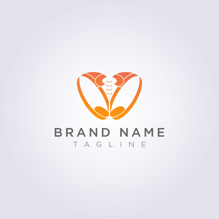 Pelvic bone logo for your Business or Brand.のイラスト素材