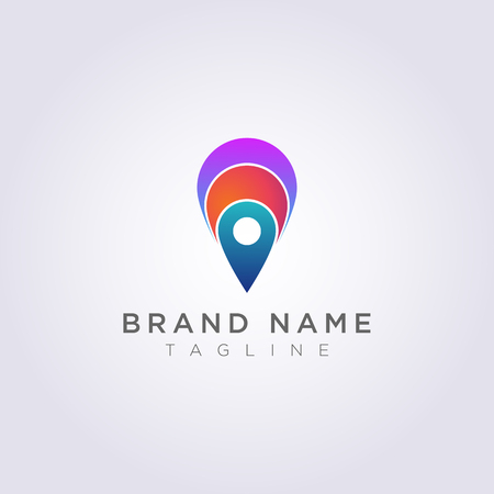 Position logos with 3 different colors for your Business or Brand.のイラスト素材