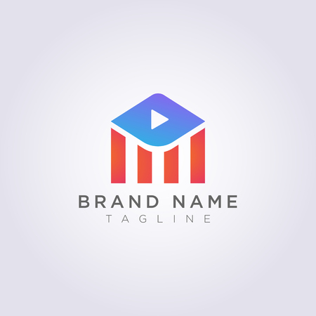 Triangle play logo, for your Business or Brand.のイラスト素材
