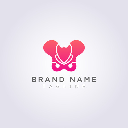 Pelvic bone logo for your Business or Brand.のイラスト素材