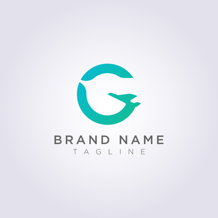 Logo Design combination of the letters G and planes for Business or Your Brand.のイラスト素材