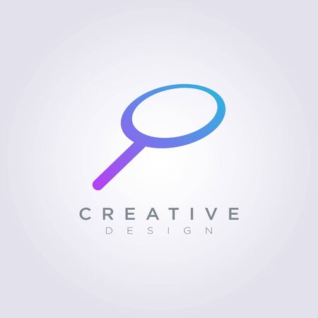 Logo Design Vector Symbol Magnify Icon.のイラスト素材