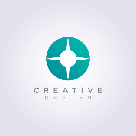 Compass Vector Illustration Design Clipart Symbol Logo Template.のイラスト素材