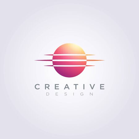Colorful Decorative Ball Circle Vector Illustration Design Clipart Symbol Logo Template.のイラスト素材