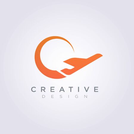 Airplane Vector Illustration Design Clipart Symbol Logo Template.のイラスト素材