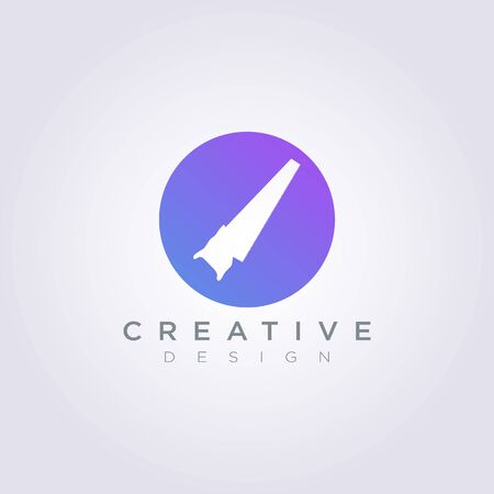 Saw Circle Vector Illustration Design Clipart Symbol Logo Template.のイラスト素材