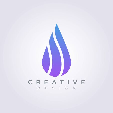 Water Drop Vector Illustration Design Clipart Symbol Logo Template.のイラスト素材