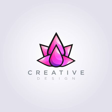 Beautiful and Elegant Decorative and Modern Flower Circle Vector Illustration Design Clipart Symbol Logo Template.のイラスト素材
