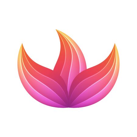 Vector Flowers with bright colors. A logo for businesses around beauty or nature. Design for brands and labels.のイラスト素材