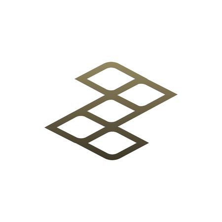 Net geometry with unique shapes. A logo for your brand and business.のイラスト素材