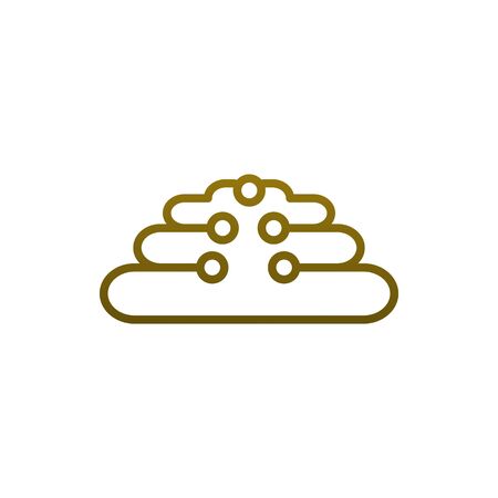 The brain with a modern form. Logo design for technology businesses.のイラスト素材