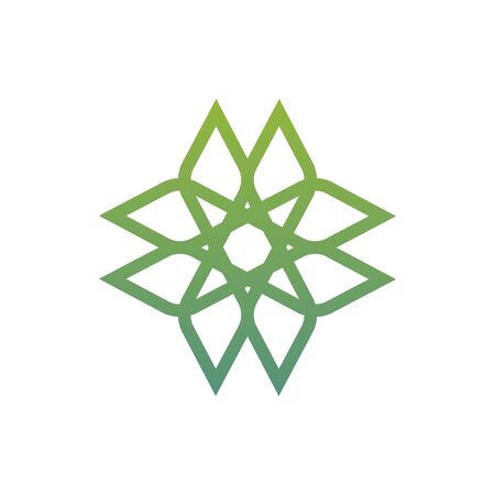 Abstract flower pattern. Logo design for a modern beauty business.のイラスト素材