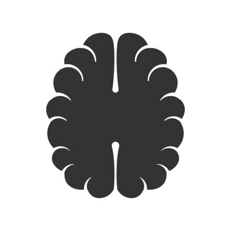 Brain with a modern form. Logo for the technology business. Cool design for brands or labels.のイラスト素材