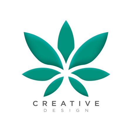 The beautiful abtrak leaf logo design can be used as a brand or label.のイラスト素材