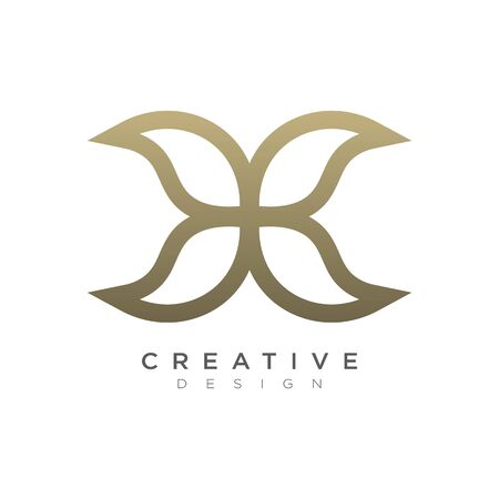 Vector Leaf with bright colors. A logo for businesses around beauty or nature. Design for brands and labels.のイラスト素材