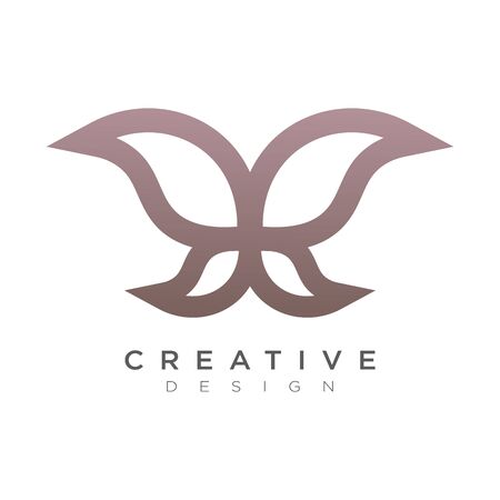 Vector Leaf with bright colors. A logo for businesses around beauty or nature. Design for brands and labels.のイラスト素材