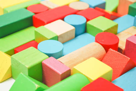 Toys blocks, multicolor wooden bricks, children colorful building game pieces of kids organize toy....