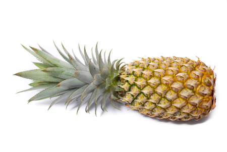 Pineapple fruit isolated white backgroundの写真素材