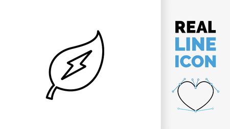 Editable line icon of green energyのイラスト素材