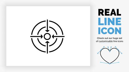 Editable line icon of a focus pointのイラスト素材
