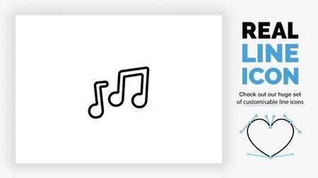 Editable line icon of musicのイラスト素材