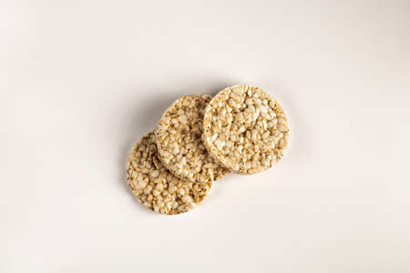 Three dietary, crunchy and very healthy rice cakesの写真素材