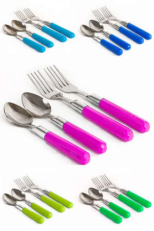 Teaspoons and forksの写真素材