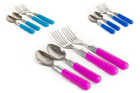 Forks and teaspoonsの写真素材