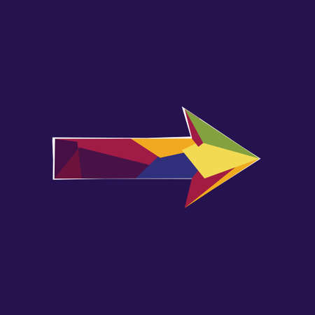 Arrow sign icon. Arrow color symbol. Arrow pop colorのイラスト素材