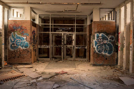 Abandoned Building Entranceの写真素材
