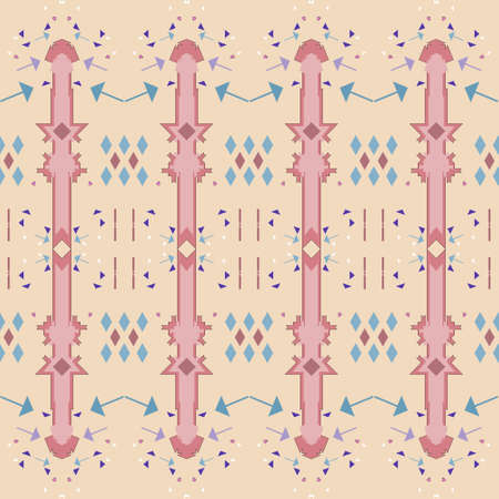 Seamless abstract pattern of geometric shapes in constructivism style.