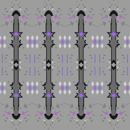 Seamless abstract pattern of geometric shapes in constructivism style.