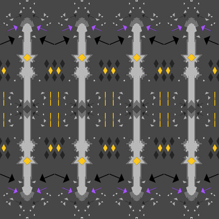 Seamless abstract pattern of geometric shapes in constructivism style.の写真素材