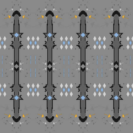 Seamless abstract pattern of geometric shapes in constructivism style.の写真素材