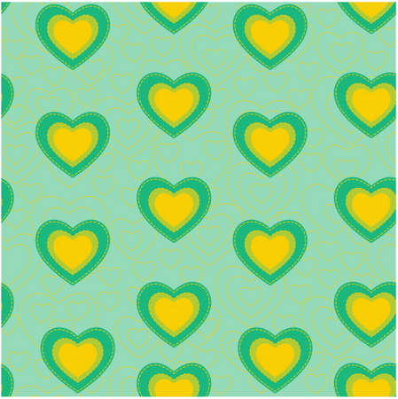 Valentine heart seamless pattern background love sign, for internet content, decoration. easy to modifyのイラスト素材