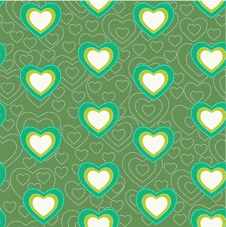 Valentine heart seamless pattern background love sign, for internet content, decoration. easy to modifyのイラスト素材