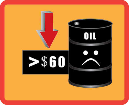 Oil loss of price or falling price oil illustrationのイラスト素材